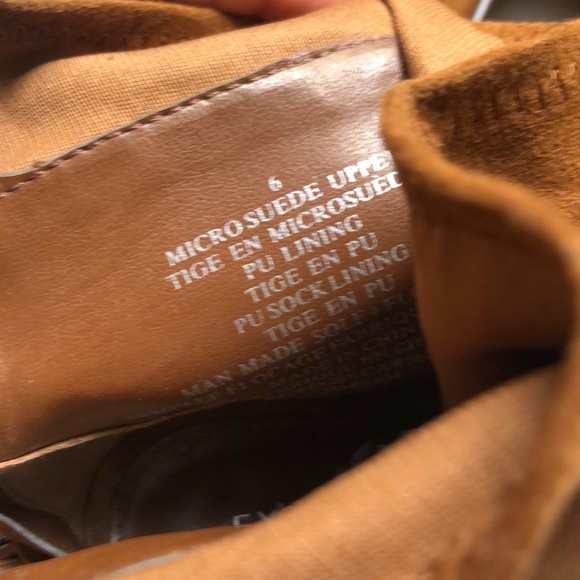 Express Lace-Up Slouchy Peep Toe Bootie Faux Suede - Picture 6 of 7